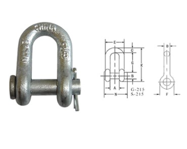 Shackle-G215 US ŘETĚZ S KULOVÝM ČEPEM